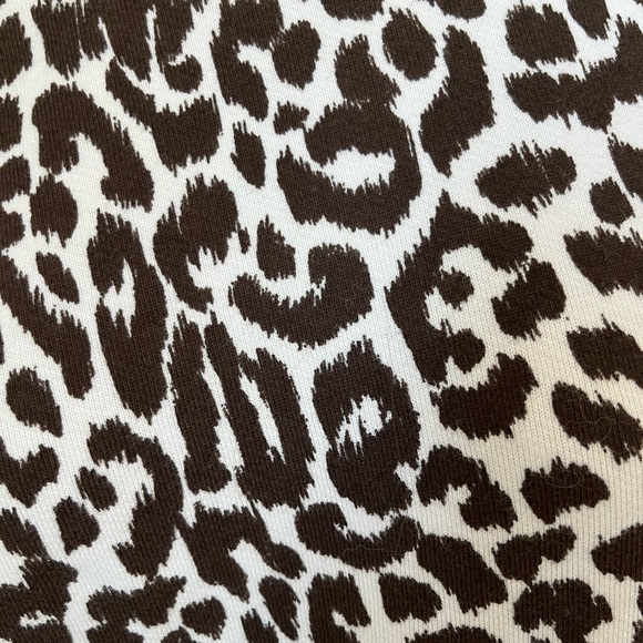 J. Crew Brown and White Animal Print Top-S-NWOT - Picture 4 of 4